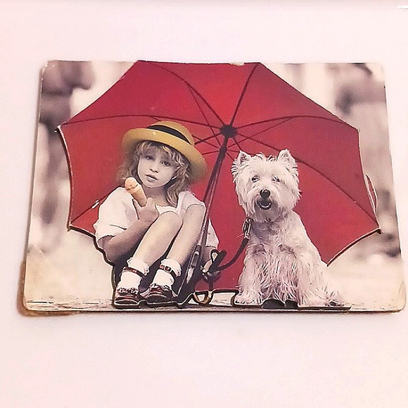 Kim Anderson Vtg "Friendship is a Gift to Share" Magnet ☂️👩‍🌾🐕☂️🐕☂️🐕☂️👩‍🌾 - Picture 3 of 7